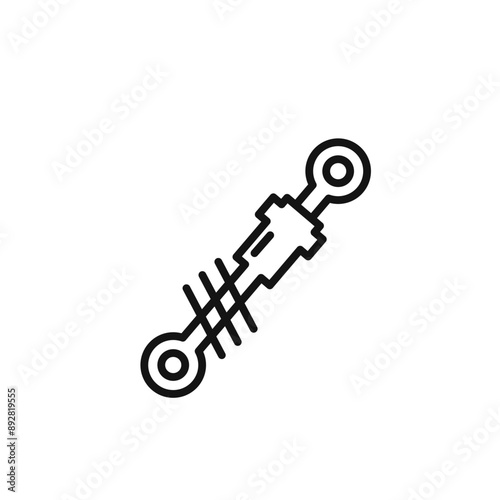 damper icon outline collection in black and on white background