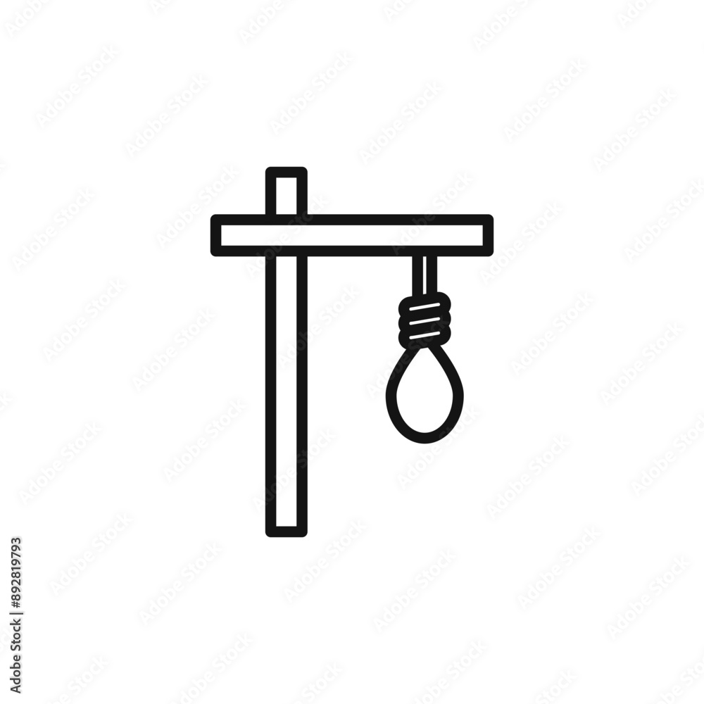 gallows icon outline collection in black and on white background gallows icon outline collection in black and on white background