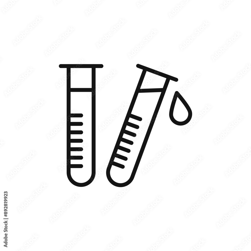 Laboratory test icon outline collection in black and on white background Laboratory test icon outline collection in black and on white background
