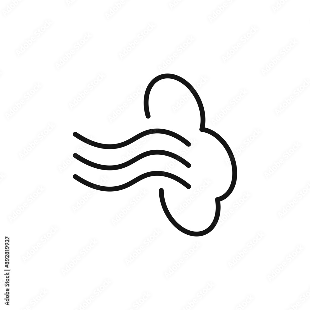 gust icon outline collection in black and on white background gust icon outline collection in black and on white background
