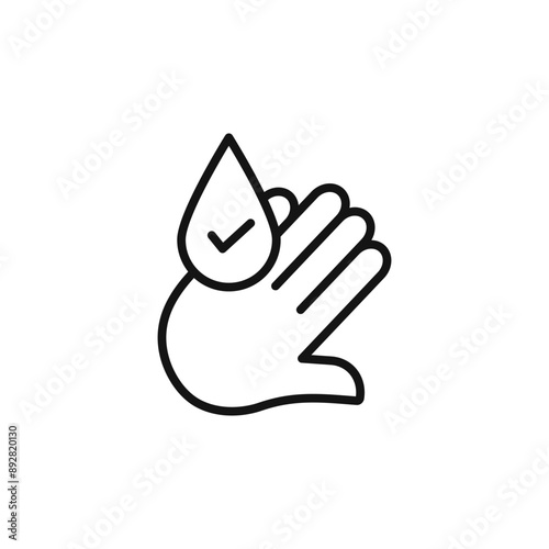 hypoallergenic icon outline collection in black and on white background