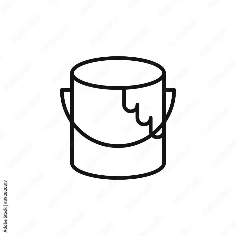 paint bucket icon outline collection in black and on white background paint bucket icon outline collection in black and on white background