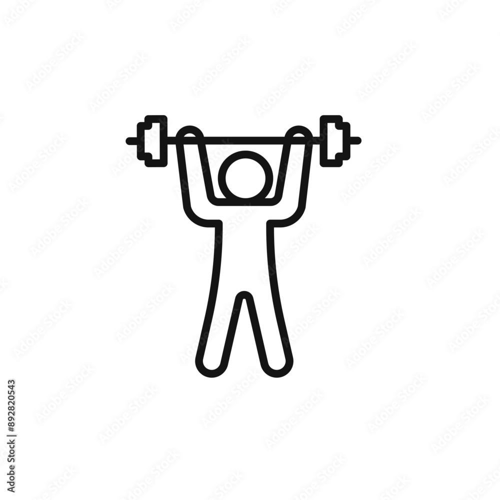 strength training icon outline collection in black and on white background strength training icon outline collection in black and on white background