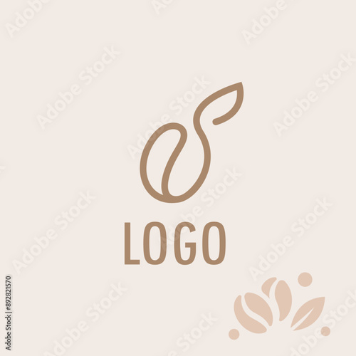 Elegant coffee logo in vector.