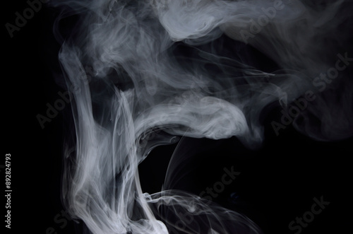 Cloud of gas, steam, smoke in the dark