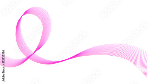 Breast Cancer awareness month (BCAM) pink ribbon isolated, in October. medicine concept Banner  poster, card, background design.
