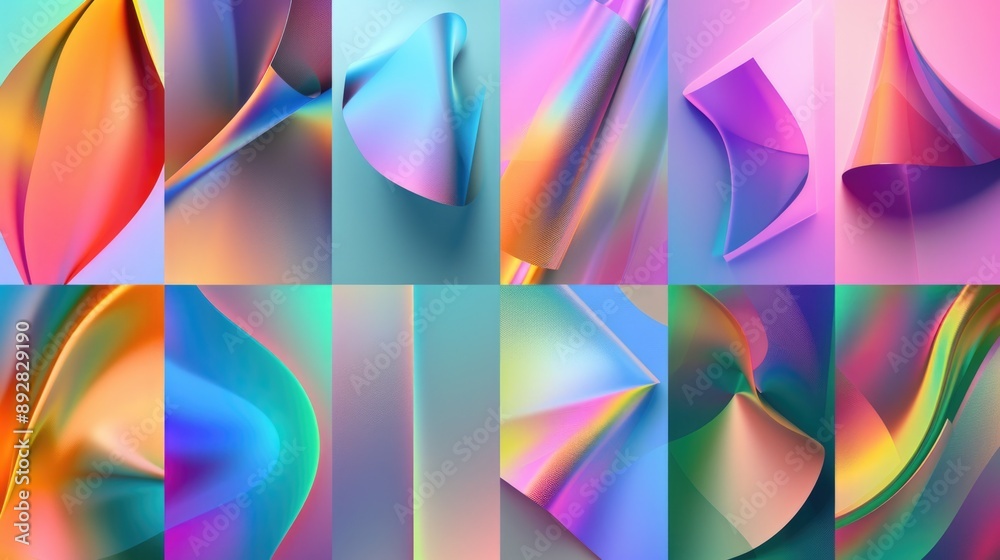 Series of abstract images featuring different colors Series of abstract images featuring different colors