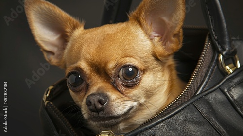 Wallpaper Mural Chihuahua in a purse, close-up. Torontodigital.ca