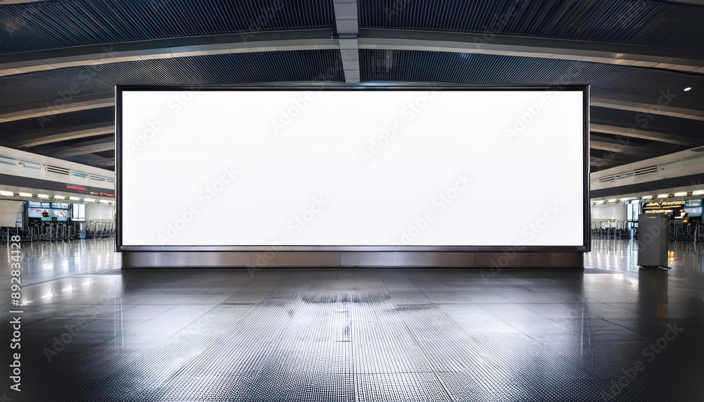 Rectangular Blank Billboard Mockup Rectangular Blank Billboard Mockup