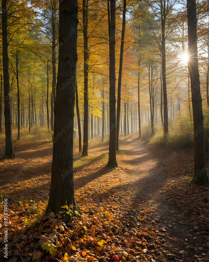 Obraz premium Sonnenaufgang im Herbst