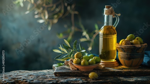 popular cooking oil made from pressing olives, known for its fruity flavor and high monounsaturated fat content.