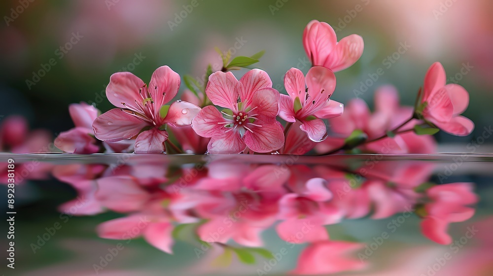 Flowers reflecting in still water, creating a mirror-like effect that enhances the beauty and symmetry of the blooms. Flowers reflecting in still water, creating a mirror-like effect that enhances the beauty and symmetry of the blooms.