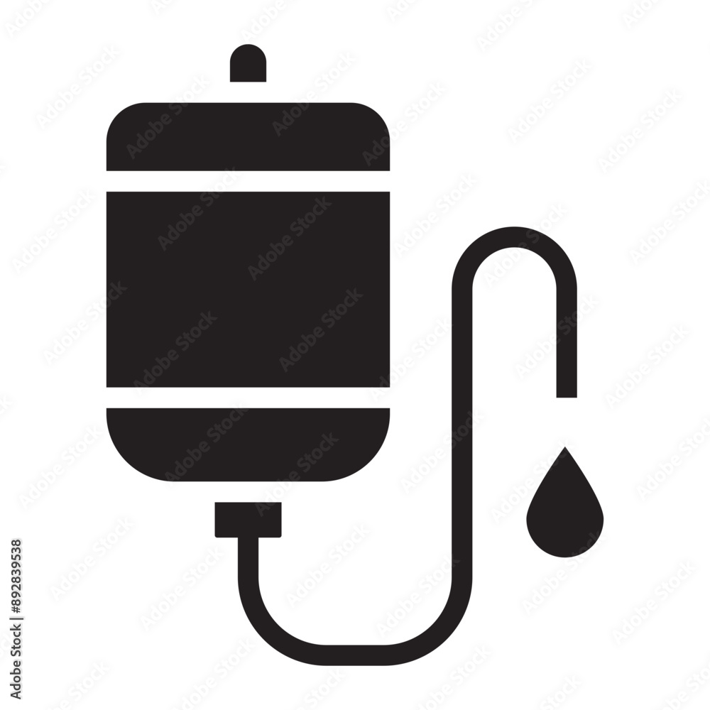IV drip black icon. IV drip black icon.