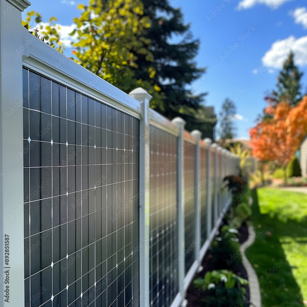 Solarzaun in weiß Solarzaun in weiß