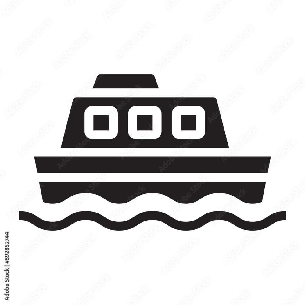 Ship black icon. Ship black icon.