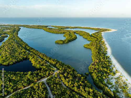 Loves Key State Park and Big Carlos Pass in Fort Myers on Florida's gulf coast.
