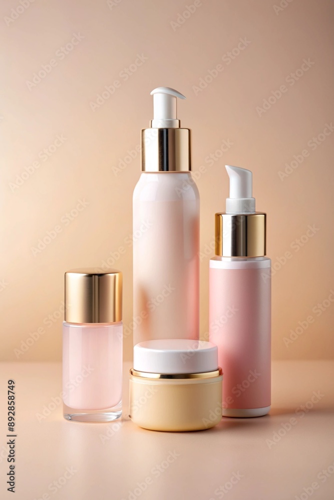 Cosmetic container mockups for branding and packaging presentation Cosmetic container mockups for branding and packaging presentation