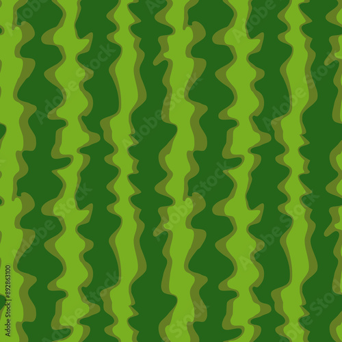 watermelon background, seamless endless texture of green watermelon crust. vector illustration of green watermelon stripes