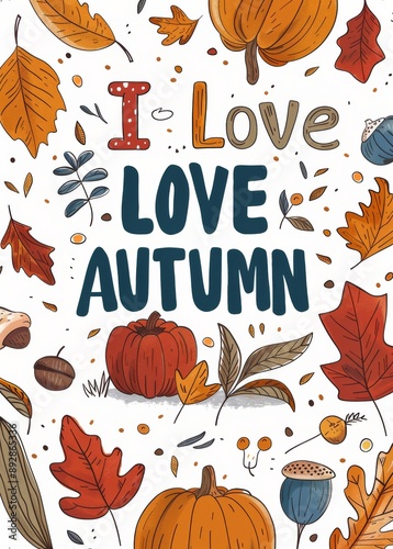 Love Autumn Illustration