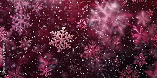 Pink Snowflakes Falling