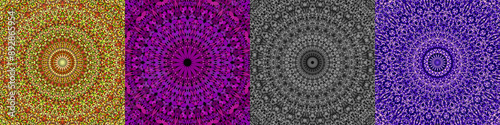 Geometric floral mandala background collection