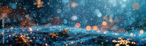 Blue and Gold Winter Sparkle