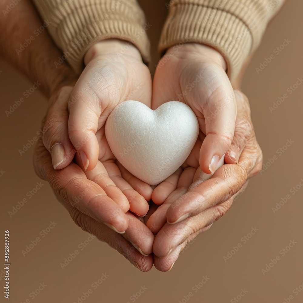 Obraz premium Organ donation day, an impactful image highlighting the importance of organ donation, and cardiology diseases, lifesaving consequences of organ transplants for patients in need