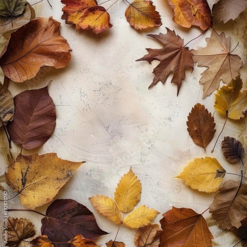 White Frame Surrounded by Fall Foliage
