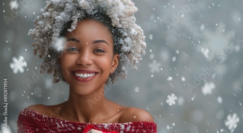 Woman Holding Gift During Winter
