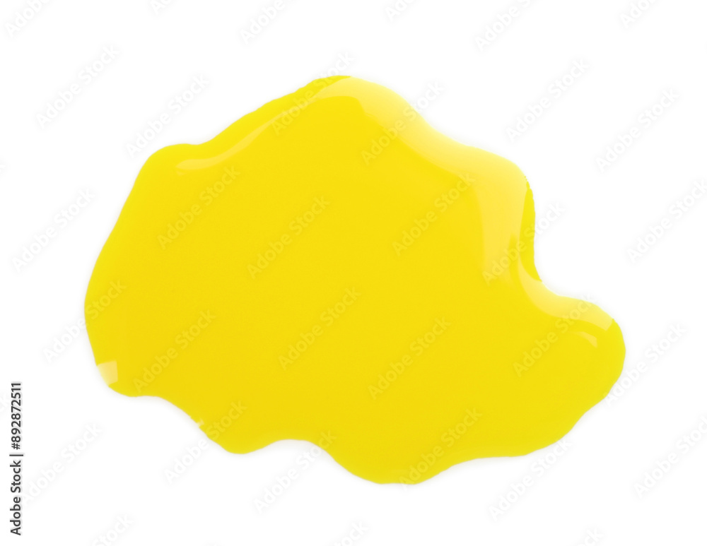 Blot of yellow printer ink isolated on white Blot of yellow printer ink isolated on white