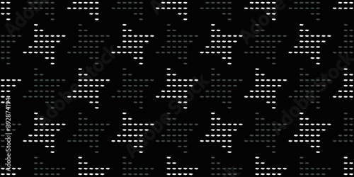 Elegant stars pattern small lines motif seamless houndstooth checkered background. Modern style fabric design textile swatch ladies dress, man shirt allover print block. Vector graphic illustration.	