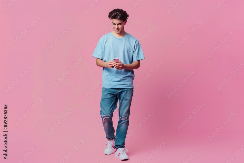 A person holding a cell phone, possibly texting or making a call A person holding a cell phone, possibly texting or making a call