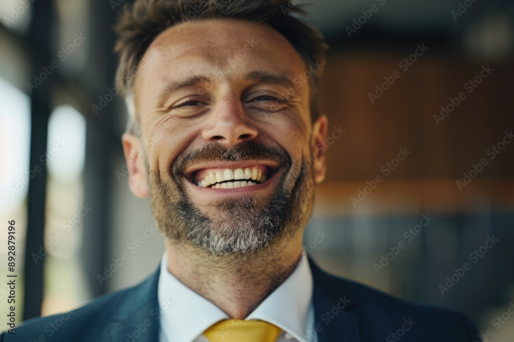 A smiling businessman in a suit and tie, ideal for corporate or professional images A smiling businessman in a suit and tie, ideal for corporate or professional images