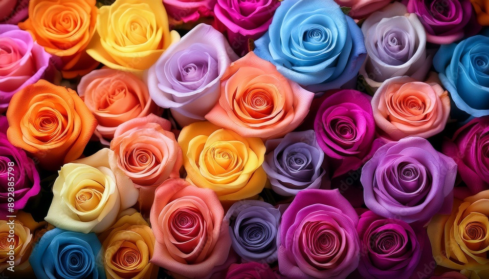 カラフルなバラの背景画像(Colorful roses background image.) カラフルなバラの背景画像(Colorful roses background image.)