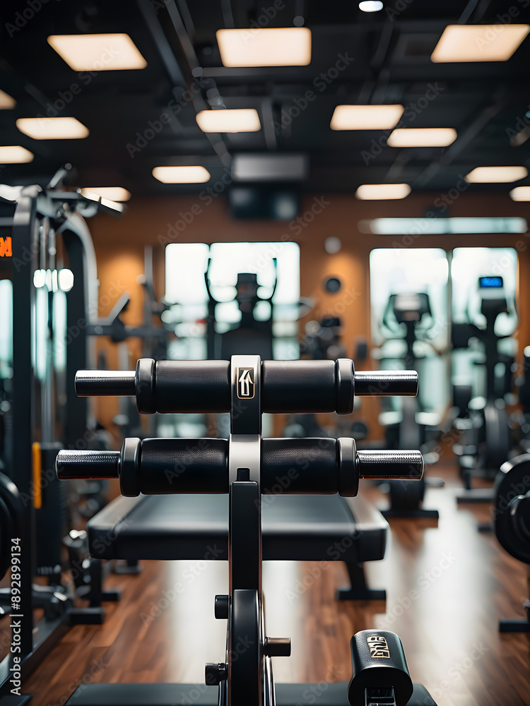 Fototapeta premium gym equipment in gym fitness workout exercise and sport training