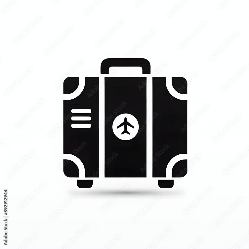 a suitcase carrier icon. Generative ai a suitcase carrier icon. Generative ai