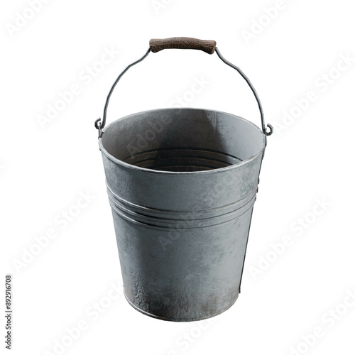 Metal bucket 3D render