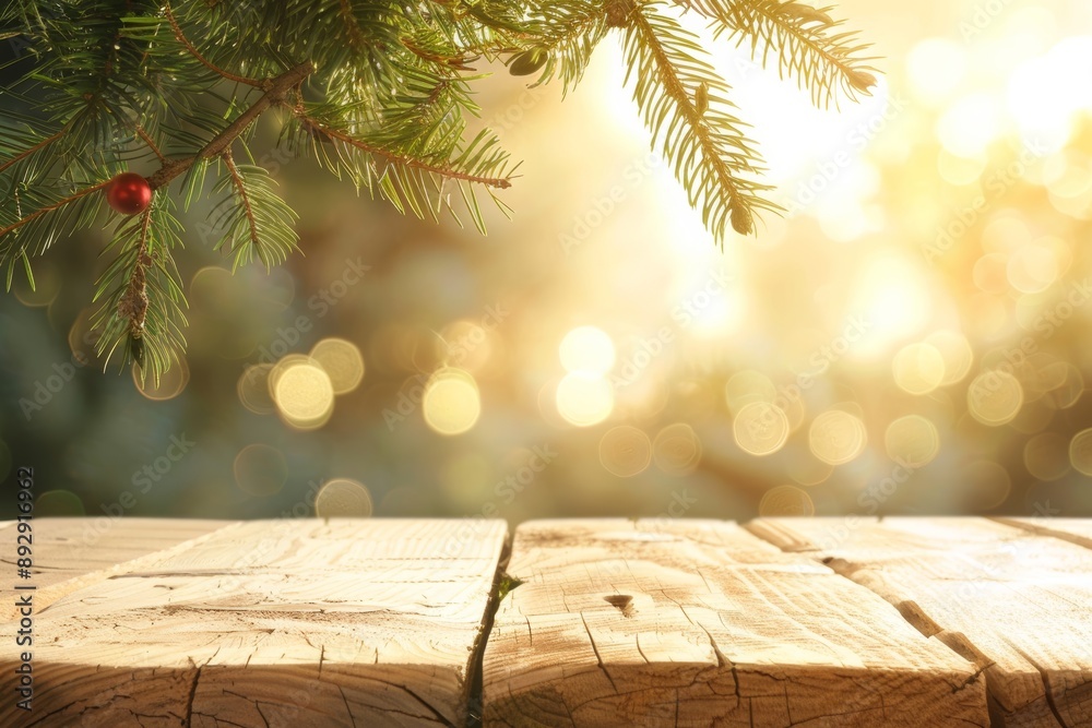 Christmas wooden table holiday background Christmas wooden table holiday background