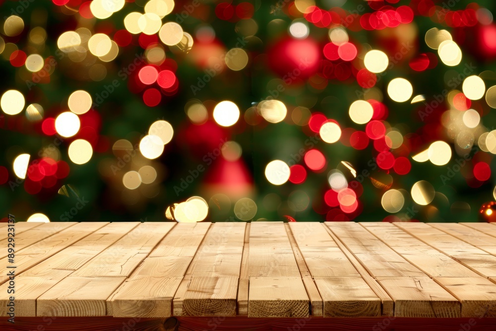 Christmas wooden table holiday background Christmas wooden table holiday background