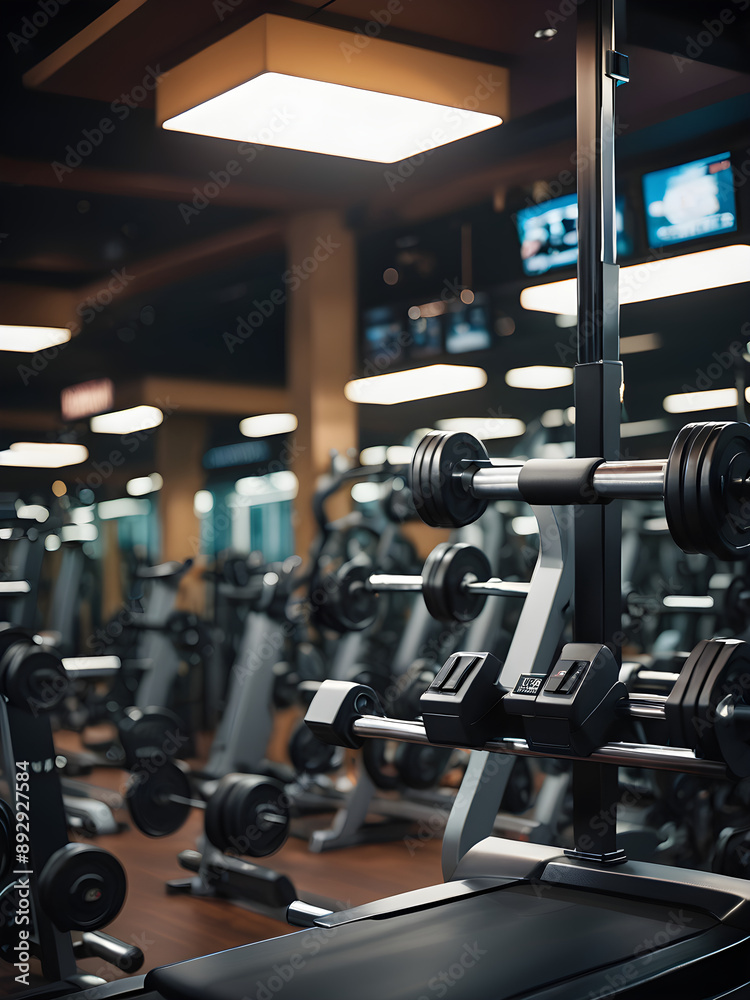 Fototapeta premium gym equipment in gym