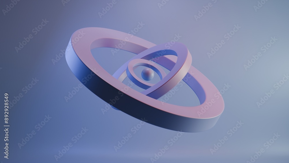 Abstract futuristic rings shapes, 3d render background Abstract futuristic rings shapes, 3d render background