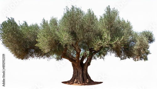 african olive tree n isolated front view photo