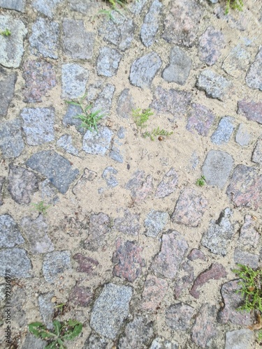 minimalistic background, cobblestones on the ground