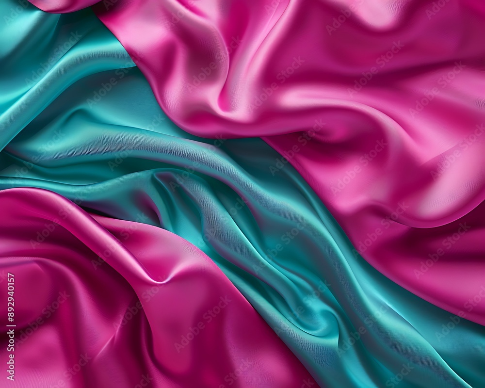 A striking fuchsia backdrop with a solid aqua color. 32k, full ultra hd, high resolution
