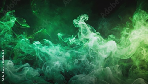 Green smoke abstract background with mist texture and smoky effect, green, smoke, abstract, background, mist, texture