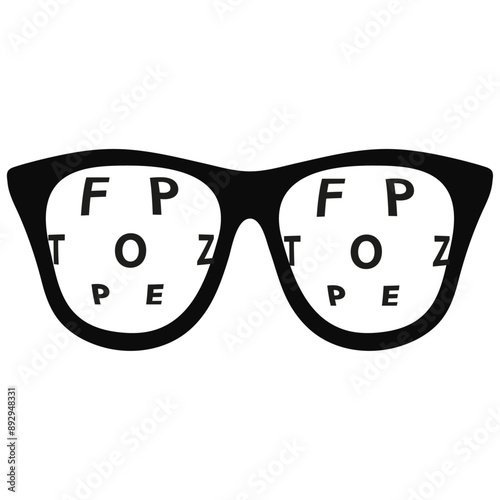 Eyeglasses with zoom effect and eye test