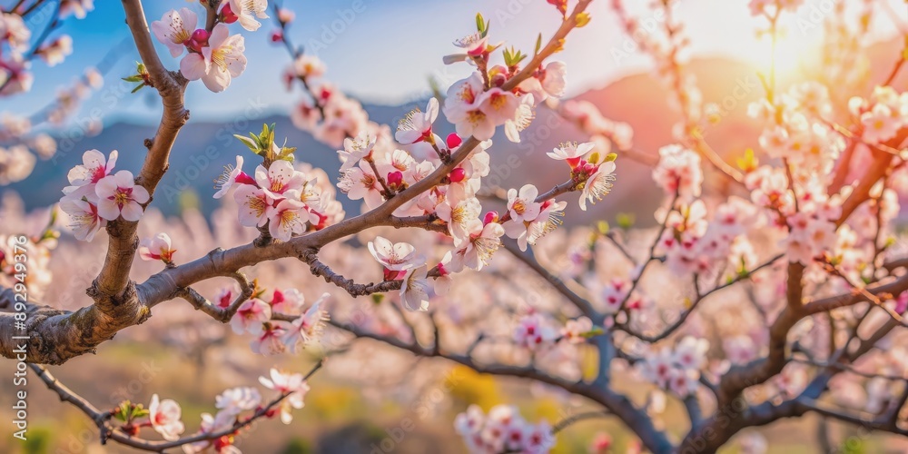 Apricot blossom in full bloom during the vibrant spring season, apricot, blossom, spring, season, flower, pink, delicate, nature Apricot blossom in full bloom during the vibrant spring season, apricot, blossom, spring, season, flower, pink, delicate, nature