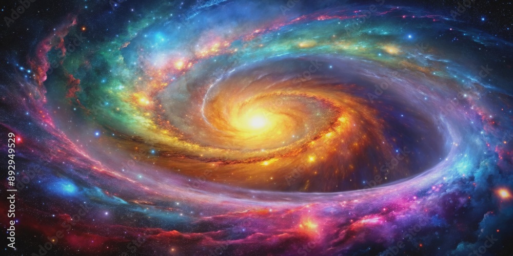 A breathtaking image of a stunning galaxy showcasing vibrant colors and swirling patterns, astronomy, outer space, stars A breathtaking image of a stunning galaxy showcasing vibrant colors and swirling patterns, astronomy, outer space, stars