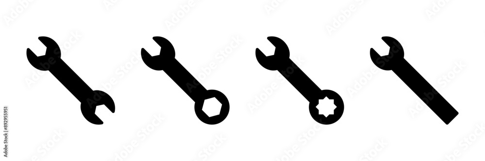 wrench icon vector isolated on white background. Wrench vector icon. Spanner symbol wrench icon vector isolated on white background. Wrench vector icon. Spanner symbol