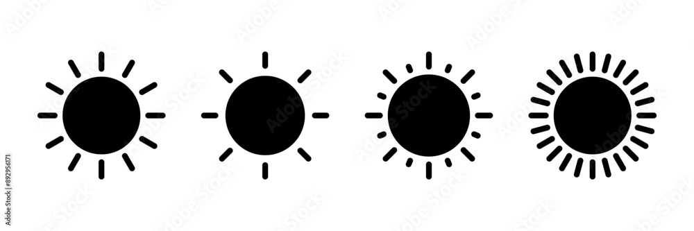 Sun icon vector isolated on white background. Sun vector icon Sun icon vector isolated on white background. Sun vector icon